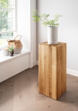 Hocker >KM-0660< in braun aus Wildeiche massiv...