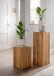 Hocker >KM-0660< in braun aus Wildeiche massiv geölt - 30x81x30cm (BxHxT)