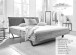 Bett >BE-0573< in braun aus Wildeiche massiv geölt - 205x95x213cm (BxHxT)