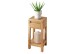 Beistelltisch >KM-0660< in braun aus Wildeiche massiv geölt - 30x60x30cm (BxHxT)