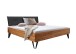 Massivholzbett >BE-0587< in braun - 145x95x213 (BxHxT)