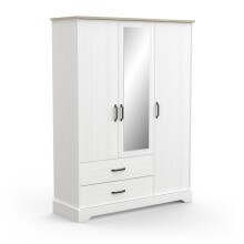 Kleiderschrank >Cottage< in weiß/Eiche...