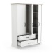 Kleiderschrank >Cottage< in weiß/Eiche Kronberg - 148,6x199,6x57,1cm (BxHxT)
