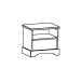 Nachtkommode >Cottage< in weiß/Eiche Kronberg - 47,3x43,7x35,3cm (BxHxT)