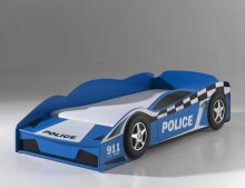 Autobett >Autobett< in Blau aus MDF - 173x41x75cm (BxHxT)