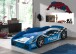 Autobett >Autobett< in Blau aus MDF - 173x41x75cm (BxHxT)
