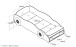 Autobett >Autobett< in Blau aus MDF - 173x41x75cm (BxHxT)