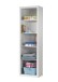 Regal >ROBIN< in Weiß aus MDF - 60x204x40cm (BxHxT)