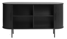 Sideboard >Nerja< in Schwarz - 140x76x45 (BxHxT)