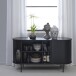 Sideboard >Nerja< in Schwarz - 140x76x45 (BxHxT)
