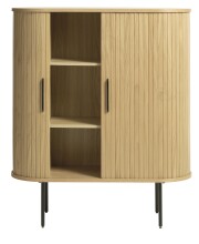 Highboard >Nerja< in Eiche furniert - 100x118x45 (BxHxT)