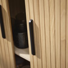 Highboard >Nerja< in Eiche furniert - 100x118x45 (BxHxT)