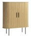 Highboard >Nerja< in Eiche furniert - 100x118x45 (BxHxT)