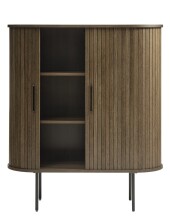Highboard >Nerja< in Eiche braun furniert - 100x118x45 (BxHxT)