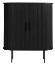 Highboard >Nerja< in Schwarz  - 100x118x45 (BxHxT)