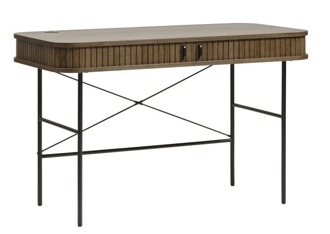 Schreibtisch >Nerja< in Eiche braun furniert - 120x75x60 (BxHxT)