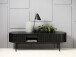 TV-Schrank >Salou< in Schwarz Lackiert - 160x48x45 (BxHxT)