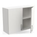 Hängeschrank >Nova< in matt weiss - 80x60x28cm (BxHxT)