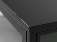 Vitrine >Calella< in Schwarz - 45x60x25 (BxHxT)
