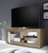 TV-Board >Belinda< in Mercure Holzstruktur / Weiss - 140x56x43cm (BxHxT)