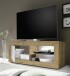 TV-Board >Belinda< in Eiche Cadiz / Weiss - 140x56x43cm (BxHxT)