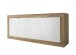 Sideboard >Belinda< in Mercure Holzstruktur / Weiss - 207x86x43cm (BxHxT)