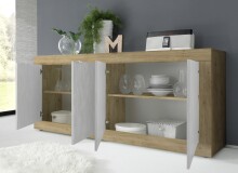 Sideboard >Belinda< in Eiche Cadiz / Weiss -...