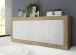 Sideboard >Belinda< in Eiche Cadiz / Weiss - 207x86x43cm (BxHxT)