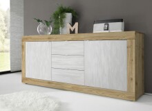 Sideboard >Belinda< in Eiche Cadiz / Weiss -...