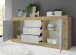 Sideboard >Belinda< in Eiche Cadiz / Weiss - 210x86x43cm (BxHxT)