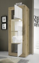 Vitrine >Belinda< in Eiche Cadiz / Weiss -...