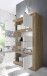 Vitrine >Belinda< in Mercure Holzstruktur / Weiss - 102x162x43cm (BxHxT)