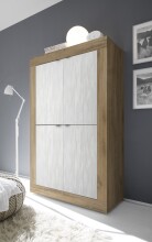 Highboard >Belinda< in Mercure Holzstruktur / Weiss...