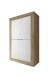 Highboard >Belinda< in Mercure Holzstruktur / Weiss - 102x162x43cm (BxHxT)