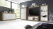 Highboard >Belinda< in Mercure Holzstruktur / Weiss - 102x162x43cm (BxHxT)