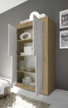 Highboard >Belinda< in Eiche Cadiz / Weiss -...