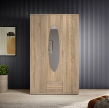 Kleiderschrank >Paul< in Eiche Sonoma Nachbildung - 120x195x55cm (BxHxT)