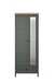 Garderobenschrank >Stanton< in Tannengrün / Eiche - 77x198x39cm (BxHxT)
