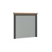 Badspiegel >Stanton< in Tannengrün / Eiche - 77x68x6cm (BxHxT)