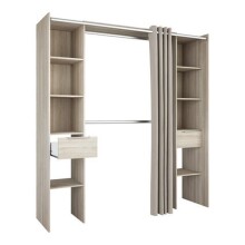Kleiderschrank >Dana< in Shannon Eiche aus Holzwerkstoff - 190x203x50cm (BxHxT)