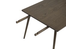 Esstisch >Blanes< in Smoked Klar Lackiert - 150x75x90 (BxHxT)