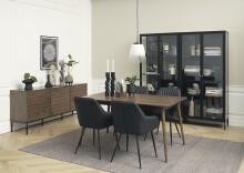 Esstisch >Blanes< in Smoked Klar Lackiert - 150x75x90 (BxHxT)