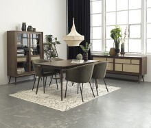 Esstisch >Blanes< in Smoked Klar Lackiert - 150x75x90 (BxHxT)