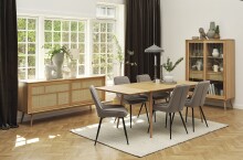 Esstisch >Blanes< in Klar Lackiert - 190x75x90 (BxHxT)