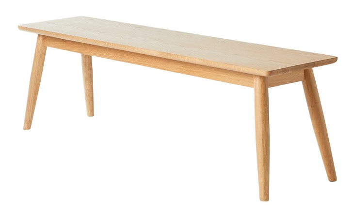 Bank >Blanes< in Klar Lackiert - 150x45x35 (BxHxT)