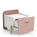 Nachttisch >Jade< in matt rosa/matt weiss aus Holzwerkstoff - 39x38x36cm (BxHxT)