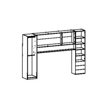 Kleiderschrank >Tidy< in weiss/ton aus Holzwerkstoff - 304x203x54cm (BxHxT)