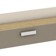 Bettschubkasten >Tidy< in Matt weiss/ton aus Holzwerkstoff - 198x22x93cm (BxHxT)