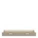 Bettschubkasten >Tidy< in Matt weiss/ton aus Holzwerkstoff - 198x22x93cm (BxHxT)
