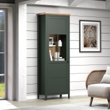 Wohnzimmer-Set >Stanton< in Tannengrün/Eiche aus Holzwerkstoff